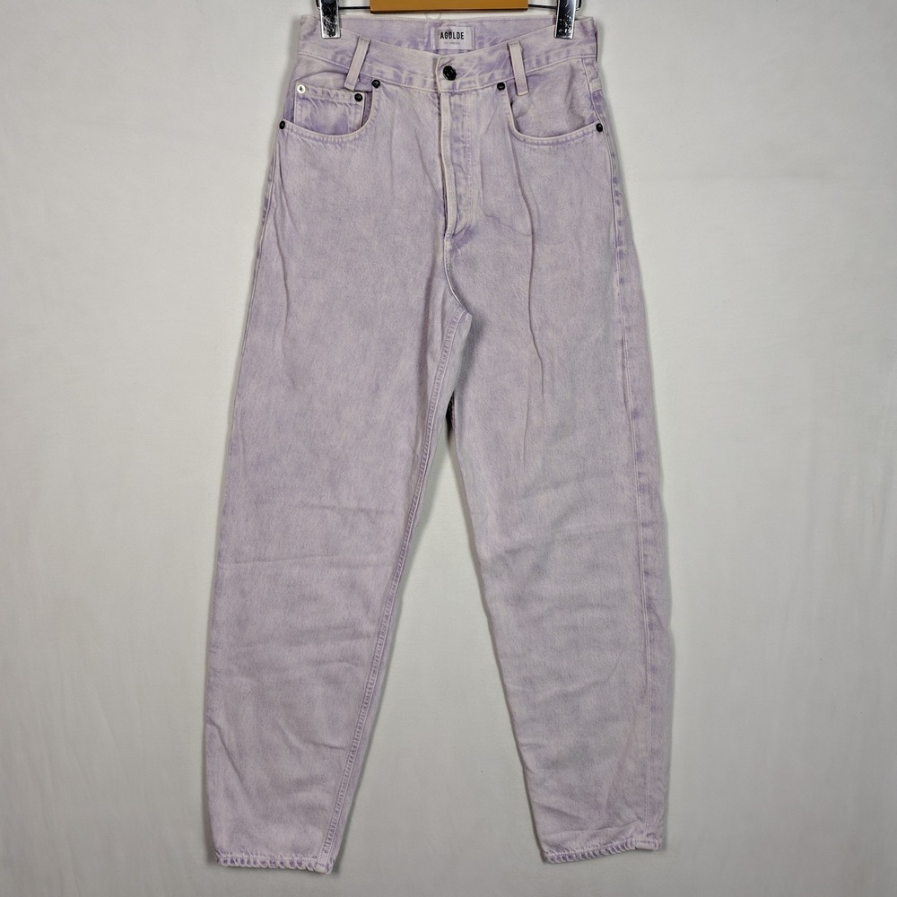 AGOLDE Tapered Baggy Lilac Purple Acid Wash Organic Cotton Jeans A183C-1183 24